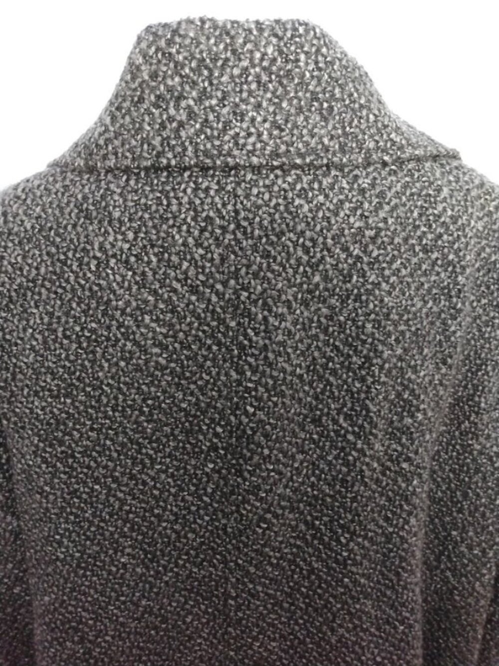 Vintage Avenue Wool Blend Coat Boucle Tweed Size 3X Mid Length Gray & Black - Picture 6 of 12